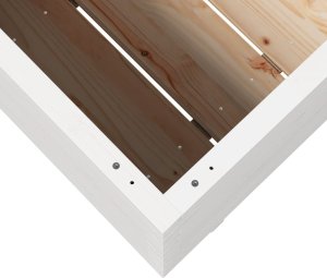 vidaXL Donica ogrodowa, biała, 70x40x72,5 cm, lite drewno sosnowe 8