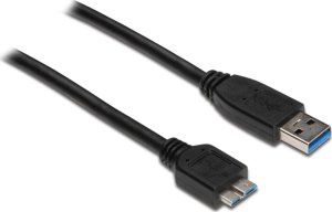 Kabel USB Alcasa USB-A - micro-B 0.2 m Czarny (2710-MB002) 1