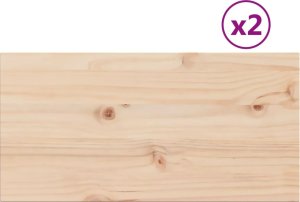 vidaXL Blaty do stolika, 2 szt., 60x30x2,5 cm, prostokątne, sosnowe 2