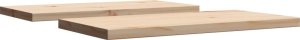 vidaXL Blaty do stolika, 2 szt., 60x30x2,5 cm, prostokątne, sosnowe 5