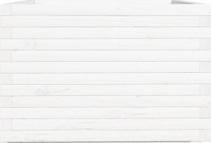 vidaXL Donica ogrodowa, biała, 70x70x49,5 cm, lite drewno sosnowe 6