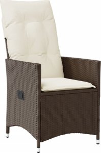 vidaXL 3-cz. zestaw mebli bistro z poduszkami, brązowy, polirattan 3