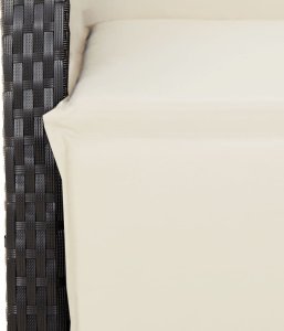 vidaXL 3-cz. zestaw mebli bistro z poduszkami, czarny, polirattan 5