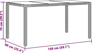 vidaXL 7-cz. zestaw mebli ogrodowych z poduszkami, czarny, polirattan 9