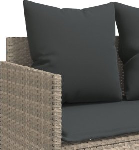 vidaXL 5-cz. zestaw mebli do ogrodu, poduszki, jasnoszary rattan PE 6