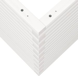 vidaXL Donica ogrodowa, biała, 60x60x68,5 cm, lite drewno sosnowe 8