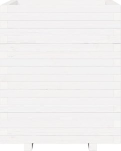 vidaXL Donica ogrodowa, biała, 60x60x72,5 cm, lite drewno sosnowe 5