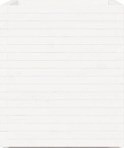 vidaXL Donica ogrodowa, biała, 60x60x72,5 cm, lite drewno sosnowe 6