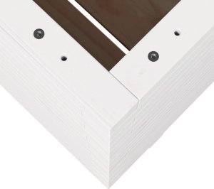 vidaXL Donica ogrodowa, biała, 60x60x72,5 cm, lite drewno sosnowe 8