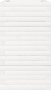 vidaXL Donica ogrodowa, biała, 70x40x68,5 cm, lite drewno sosnowe 6