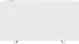 vidaXL Donica ogrodowa, biała, 90x90x49,5 cm, lite drewno sosnowe 5