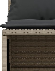 vidaXL 5-cz. zestaw mebli do ogrodu, poduszki, jasnoszary rattan PE 5