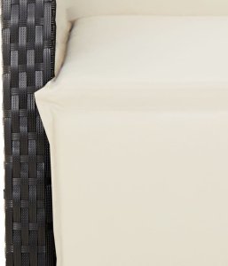 vidaXL 5-cz. zestaw mebli ogrodowych z poduszkami, czarny, polirattan 5