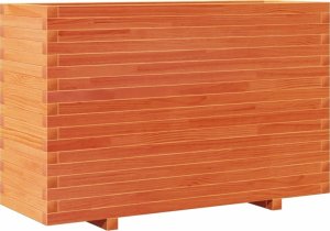 Skrzynia ogrodowa vidaXL Donica ogrodowa, woskowy brąz, 110x40x72 cm, drewno sosnowe 2