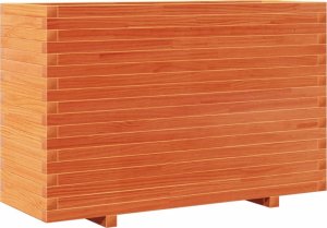 Skrzynia ogrodowa vidaXL Donica ogrodowa, woskowy brąz, 110x40x72 cm, drewno sosnowe 7