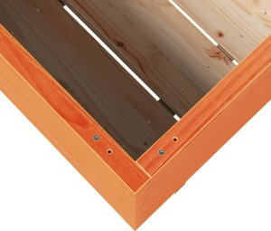 Skrzynia ogrodowa vidaXL Donica ogrodowa, woskowy brąz, 110x40x72 cm, drewno sosnowe 8