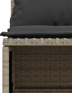 vidaXL 5-cz. zestaw mebli do ogrodu, poduszki, jasnoszary rattan PE 5