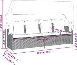 vidaXL 5-cz. zestaw mebli do ogrodu, poduszki, jasnoszary rattan PE 10