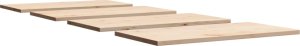 vidaXL Blaty do stolika, 4 szt., 100x50x2,5 cm, prostokątne, sosnowe 5