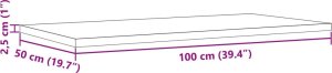 vidaXL Blaty do stolika, 4 szt., 100x50x2,5 cm, prostokątne, sosnowe 10