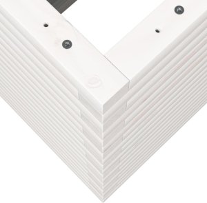 vidaXL Donica ogrodowa, biała, 90x40x68,5 cm, lite drewno sosnowe 8