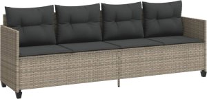 vidaXL 5-cz. zestaw mebli do ogrodu, poduszki, jasnoszary rattan PE 3