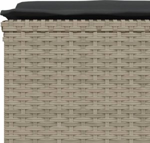 vidaXL 5-cz. zestaw mebli do ogrodu, poduszki, jasnoszary rattan PE 5