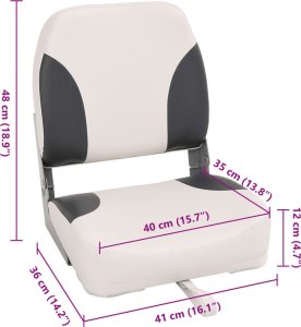 vidaXL Fotel do łodzi, z pasem mocującym, składany, 41x36x48 cm 12