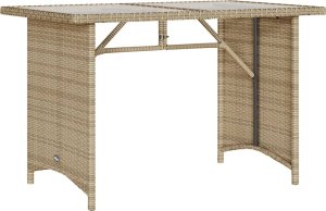 vidaXL 6-cz. zestaw mebli ogrodowych z poduszkami, beżowy, polirattan 6