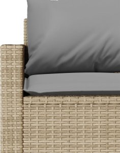 vidaXL 6-cz. zestaw mebli ogrodowych z poduszkami, beżowy, polirattan 7