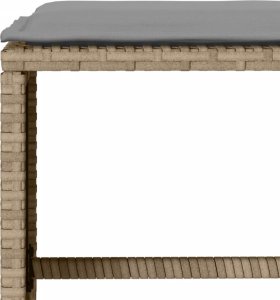 vidaXL 6-cz. zestaw mebli ogrodowych z poduszkami, beżowy, polirattan 8