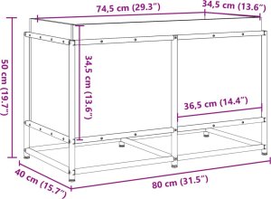 vidaXL Donica ogrodowa, 80x40x50 cm, impregnowane drewno sosnowe 10