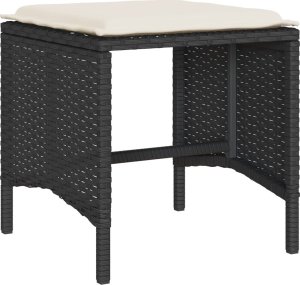 vidaXL 6-cz. zestaw mebli ogrodowych z poduszkami, czarny polirattan 5