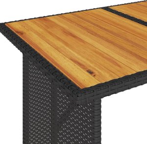 vidaXL 6-cz. zestaw mebli ogrodowych z poduszkami, czarny polirattan 9