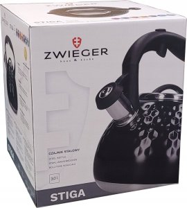 Zwieger ZWIEGER CZAJNIK STIGA stalowy Zwieger 3 l czarny 5