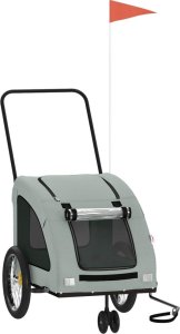 vidaXL Przyczepka rowerowa dla zwierząt, tkanina Oxford i żelazo 2