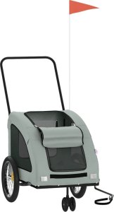 vidaXL Przyczepka rowerowa dla zwierząt, tkanina Oxford i żelazo 3