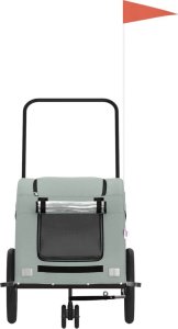 vidaXL Przyczepka rowerowa dla zwierząt, tkanina Oxford i żelazo 4