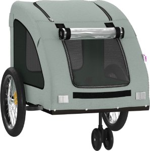 vidaXL Przyczepka rowerowa dla zwierząt, tkanina Oxford i żelazo 5