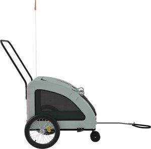 vidaXL Przyczepka rowerowa dla zwierząt, tkanina Oxford i żelazo 6