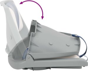 vidaXL Składane siedzisko do łodzi, 2-cz., z niebiesko-białą poduszką 12