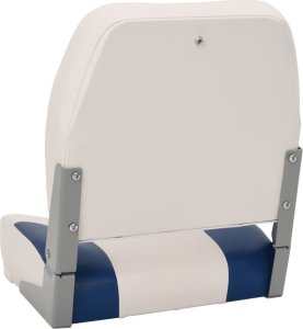 vidaXL Składane siedziska do łodzi, 4-cz., z niebiesko-białą poduszką 8