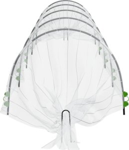 vidaXL Tunel ogrodowy z siatki, 1,5x5 m, włókno szklane i PP 5