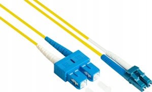 Alcasa Alcasa LC - SC 1m M/M kabel InfiniBand / światłowodowy Żółty 1