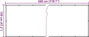 vidaXL Osłona na ogrodzenie, biała, 300x120 m, PVC 6