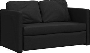 vidaXL Sofa podłogowa 2-w-1, czarna, 112x174x55 cm, tkanina 4