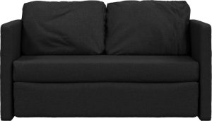 vidaXL Sofa podłogowa 2-w-1, czarna, 112x174x55 cm, tkanina 5