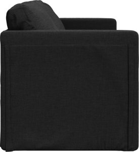 vidaXL Sofa podłogowa 2-w-1, czarna, 112x174x55 cm, tkanina 6