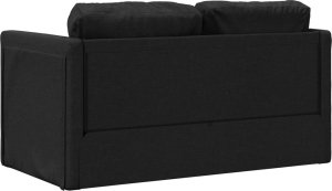 vidaXL Sofa podłogowa 2-w-1, czarna, 112x174x55 cm, tkanina 7
