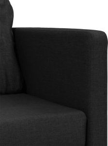 vidaXL Sofa podłogowa 2-w-1, czarna, 112x174x55 cm, tkanina 8